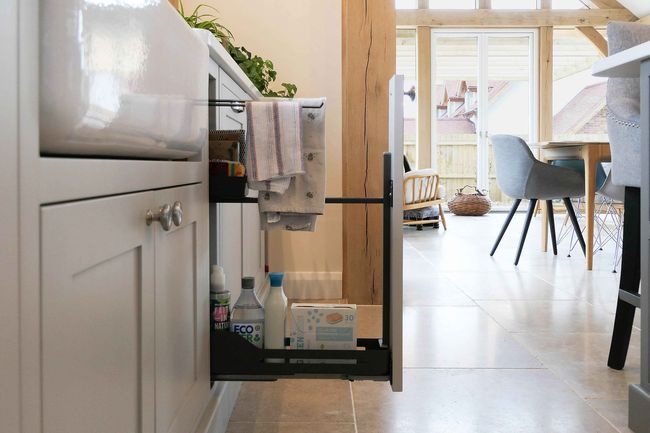 pull out drawer for tea towel
