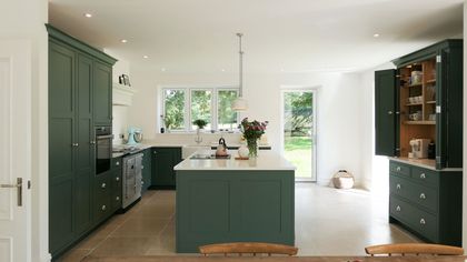 widest of bespoke shaker kitchen