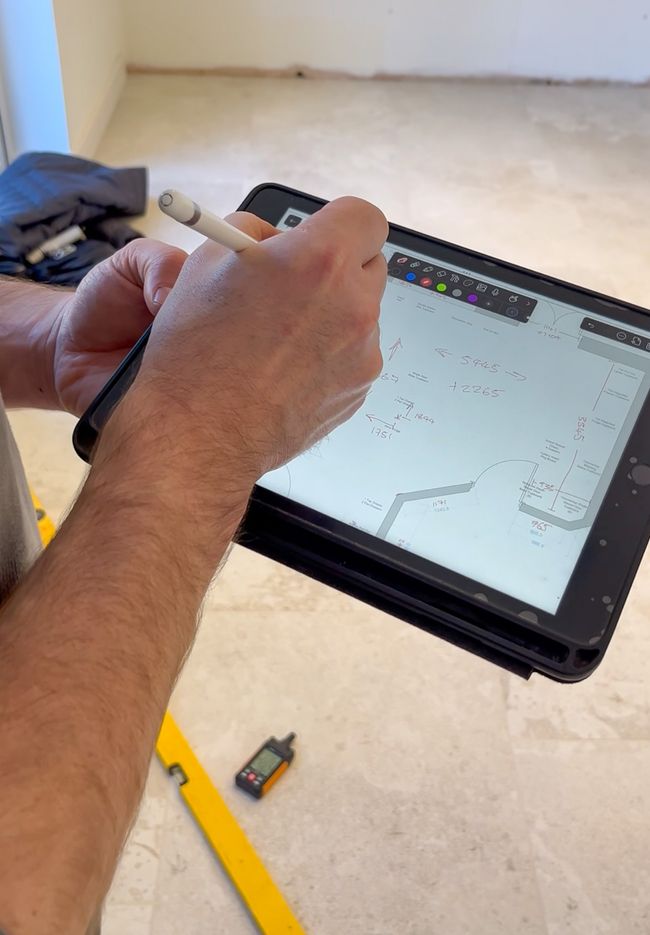 CAD technician on IPad