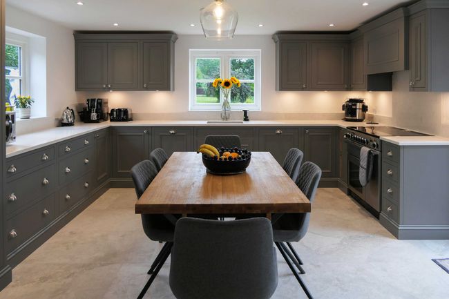 U shaped Shaker kitchen in Malvern